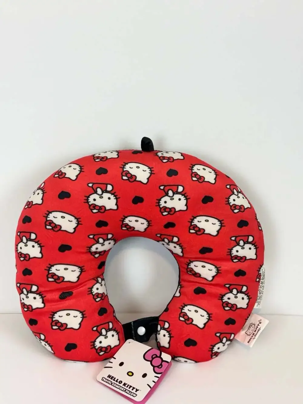 NEW! Hello Kitty Cute Hearts Travel Comfort Neck Pillow